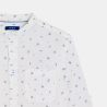 Chemise col Mao imprimée blanc Garçon