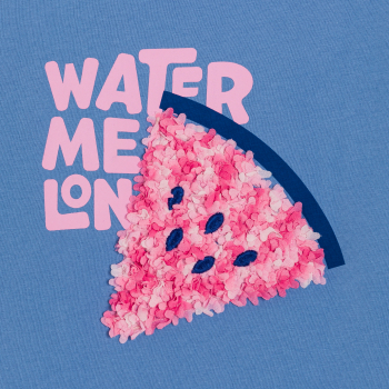 T-shirt manches courtes motif pastèque bleu Fille