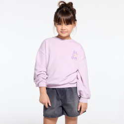 Sweat-shirt en molleton mauve Fille