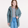 Parka 3 en 1 déperlante à capuche kaki Fille