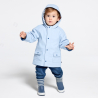 Manteau ciré à capuche bleu bébé garçon