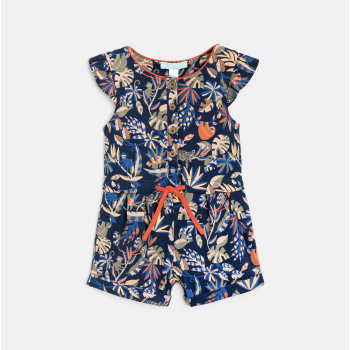 Combi courte légère imprimée bébé fille