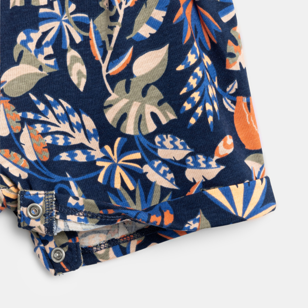 Combi courte légère imprimée bébé fille