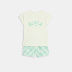 Pyjama-short 2 pièces vert...