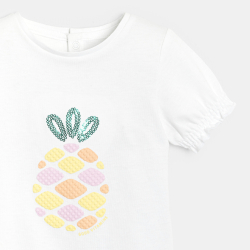 T-shirt sequins blanc bébé...