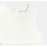 Robe chic 2 en 1 dentelle blanc bébé fille