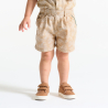 Bermuda imprimé coton fantaisie beige bébé garçon