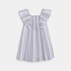 Robe rayée à manches...