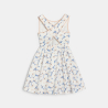 Robe chic imprimée évasée bleu Fille