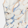 Robe chic imprimée évasée bleu Fille