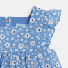 Robe chic fleurie bleu bébé fille