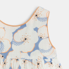 Robe à bretelles fleurie et bloomer orange bébé fille