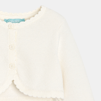 Boléro maille tricot blanc...