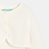 Boléro maille tricot blanc bébé fille