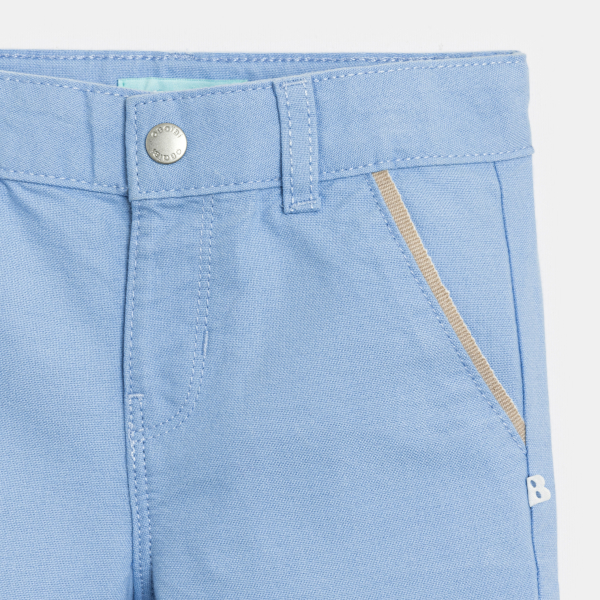 Short chic esprit lin bleu clair bébé garçon