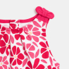 Combi courte fleurie rose bébé fille