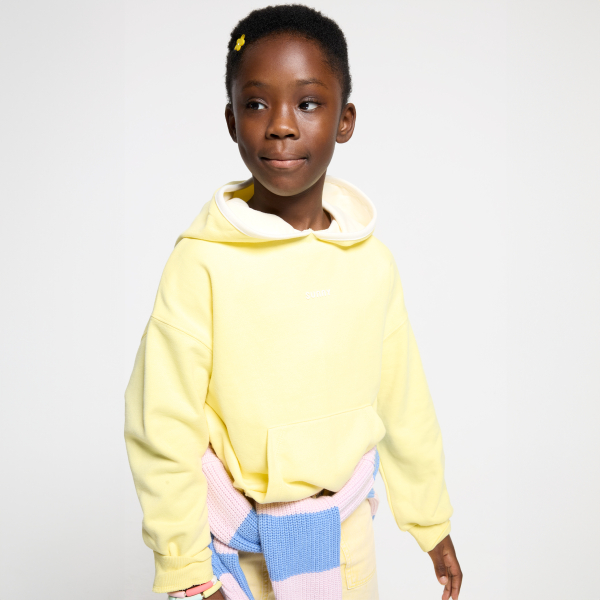 Sweat-shirt en molleton jaune Fille