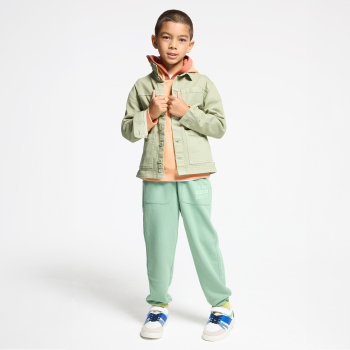 Veste workwear en toile unie kaki Garçon