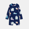 Combinaison courte bleu bébé garçon