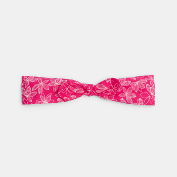 Headband fleuri rose bébé fille