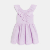 Robe courte en broderie anglaise mauve Fille