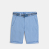 Bermuda chino ceinturé bleu Garçon