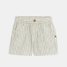 Short esprit lin rayé blanc bébé garçon