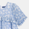 Robe volantée imprimée bleu Fille