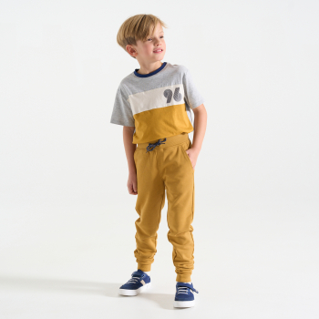 Pantalon de jogging en molleton jaune garçon