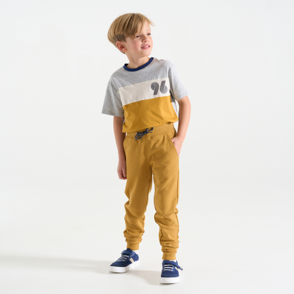 Pantalon de jogging en molleton jaune garçon