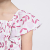 Robe imprimée évasée rose Fille