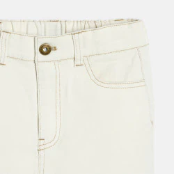Short en toile sergé blanc...