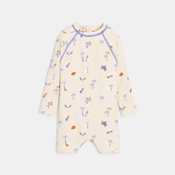 Combinaison courte beige bébé garçon