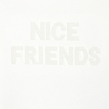 T-shirt manches longues message sequins blanc Fille