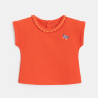 T-shirt jersey et short imprimé orange bébé fille