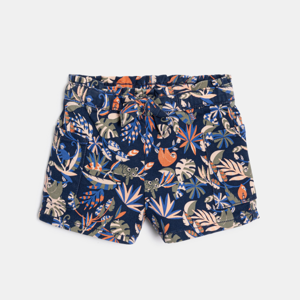 T-shirt jersey et short imprimé orange bébé fille