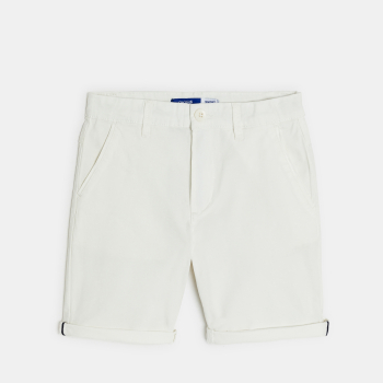 Short en toile blanc Garçon