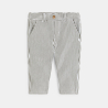 Pantalon droit rayé vert bébé garçon