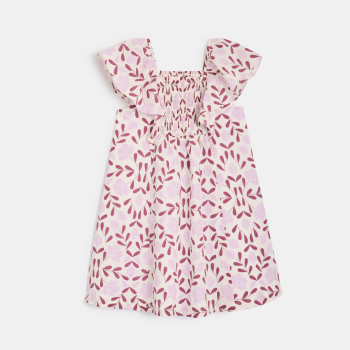 Robe imprimée évasée rose Fille