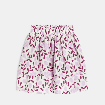 Jupe évasée imprimée rose...