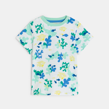 T-shirt imprimé mer blanc bébé garçon