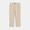 Pantalon de tailleur à pinces beige Fille
