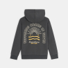 Sweat-shirt à capuche motif devant et dos gris foncé Garçon