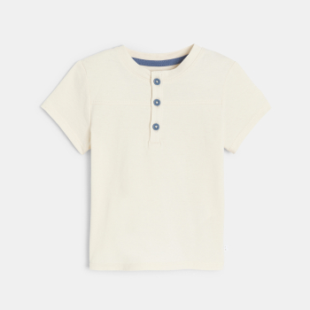Bermuda à bretelles et t-shirt bleu bébé garçon