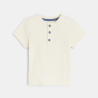 Bermuda à bretelles et t-shirt bleu bébé garçon
