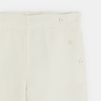 Pantalon à pont écru Fille
