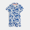 Pyjama-short en jersey imprimé bleu Garçon