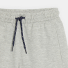Bermuda sportswear en jersey gris chiné Garçon