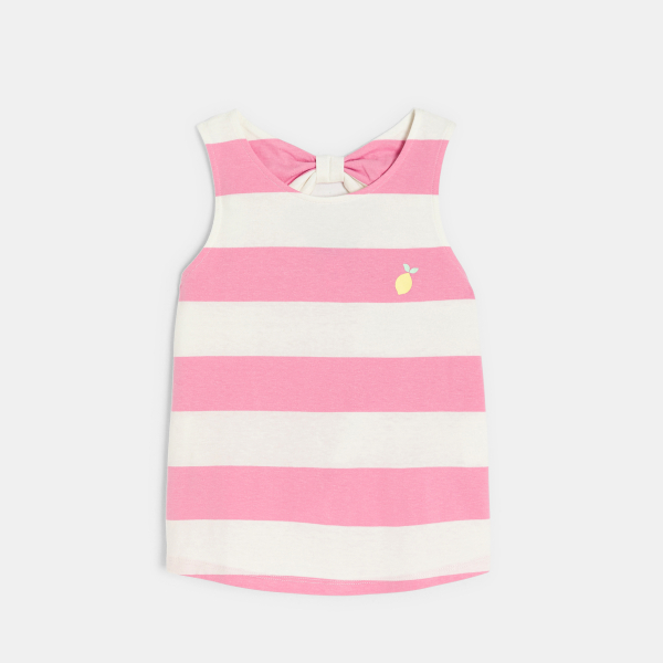 Débardeur rayé rose Fille