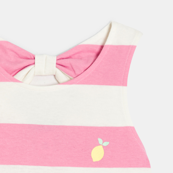 Débardeur rayé rose Fille